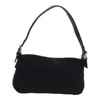 FENDI Mamma Baguette Shoulder Bag Nylon Black Silverki4707