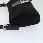 FENDI Mamma Baguette Shoulder Bag Nylon Black Silverki4707