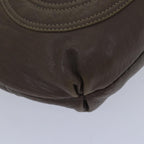 FENDI Zucca Shoulder Bag Leather Beigeki4903