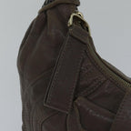 FENDI Zucca Shoulder Bag Leather Beigeki4903