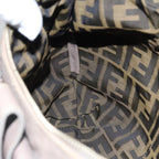 FENDI Zucca Shoulder Bag Leather Beigeki4903
