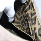 FENDI Zucca Shoulder Bag Leather Beigeki4903