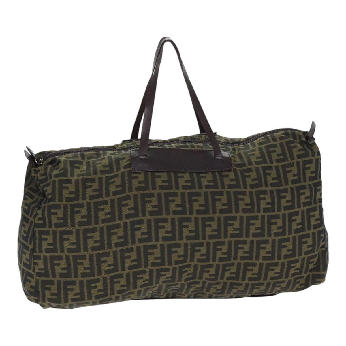 FENDI Zucca Canvas Boston Bag Brownki4919