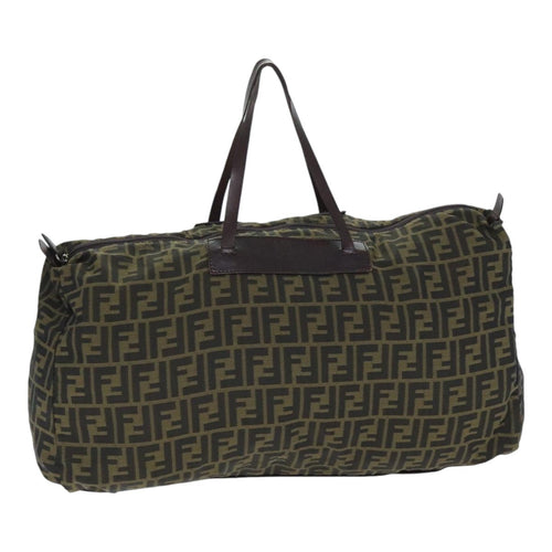 FENDI Zucca Canvas Boston Bag Brownki4919