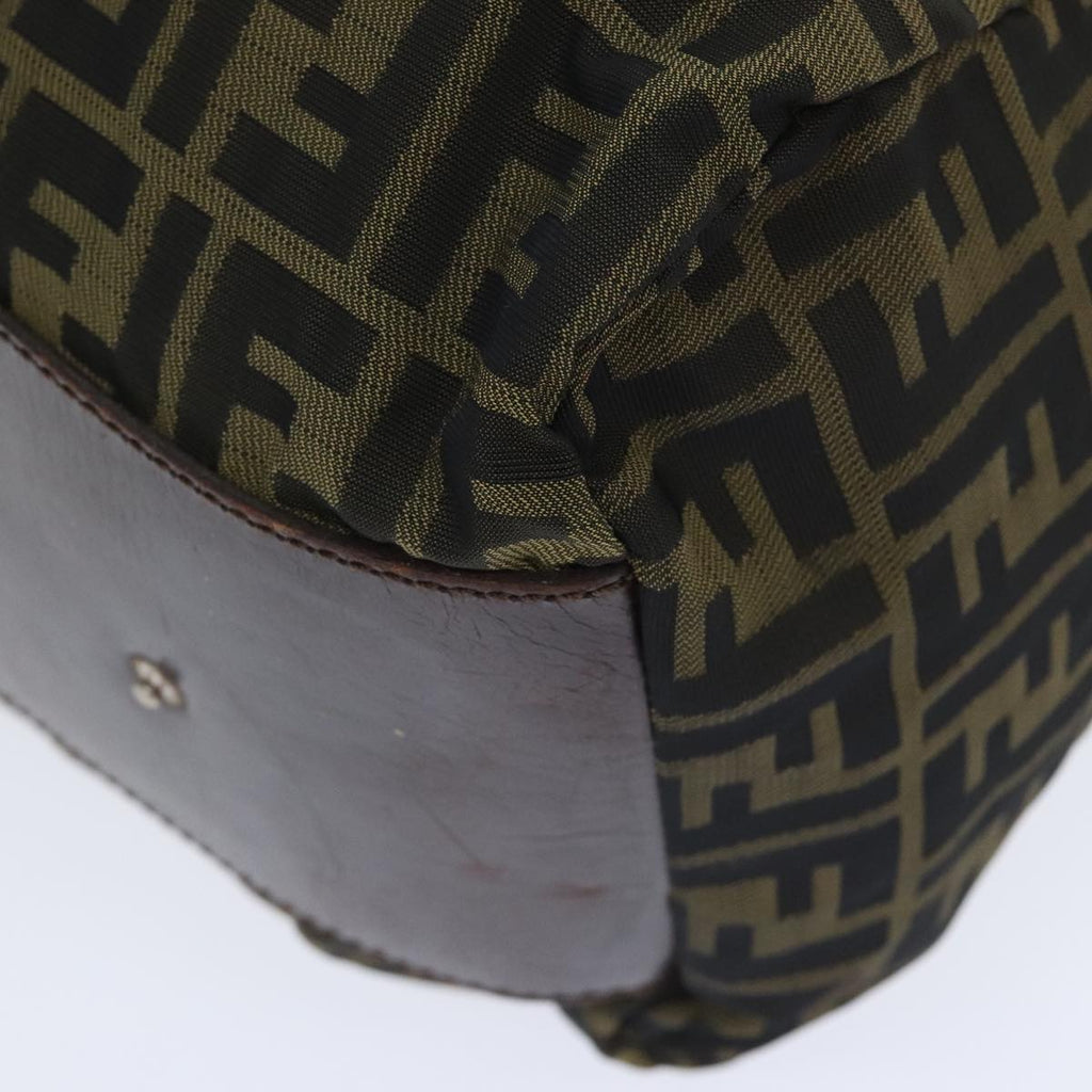 FENDI Zucca Canvas Boston Bag Brownki4919