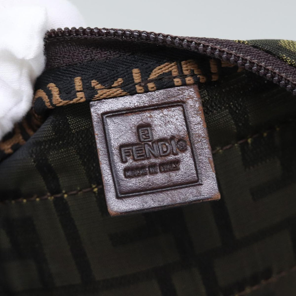 FENDI Zucca Canvas Boston Bag Brownki4919