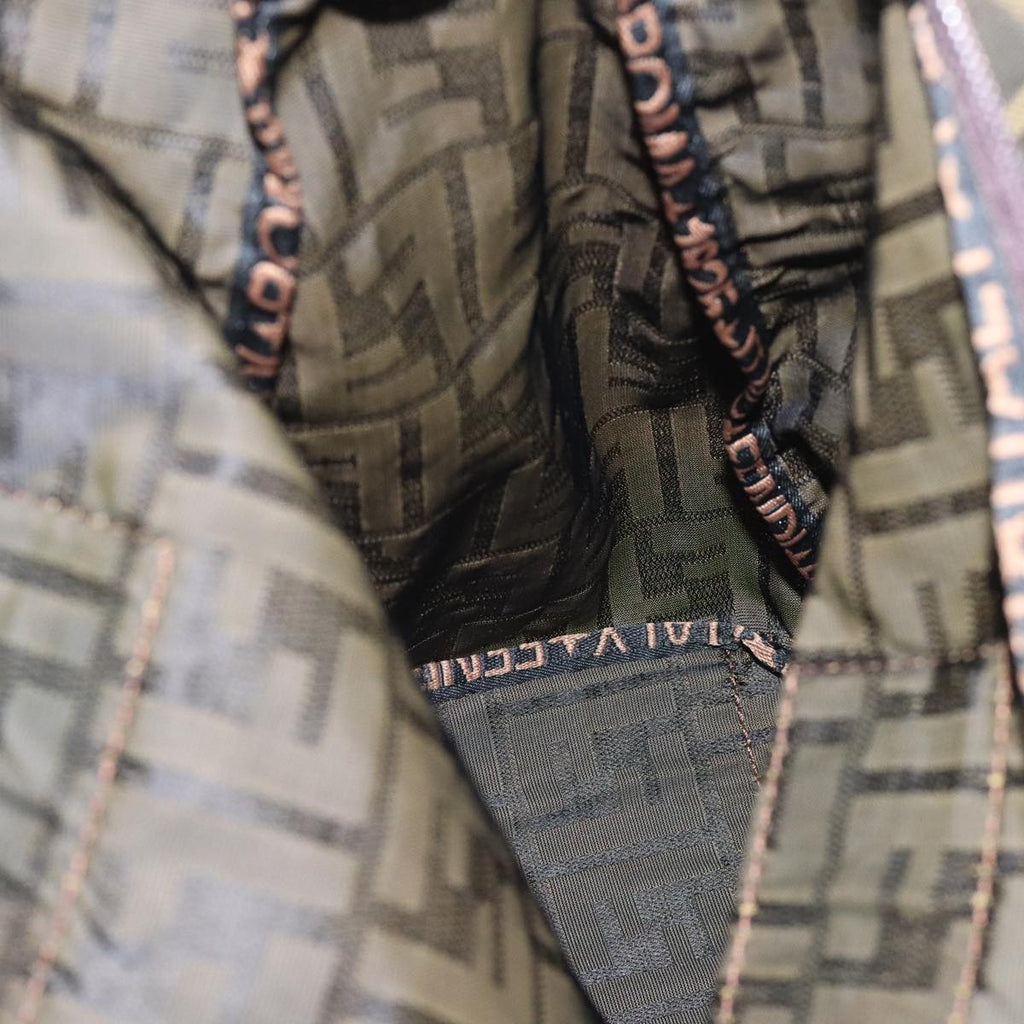 FENDI Zucca Canvas Boston Bag Brownki4919