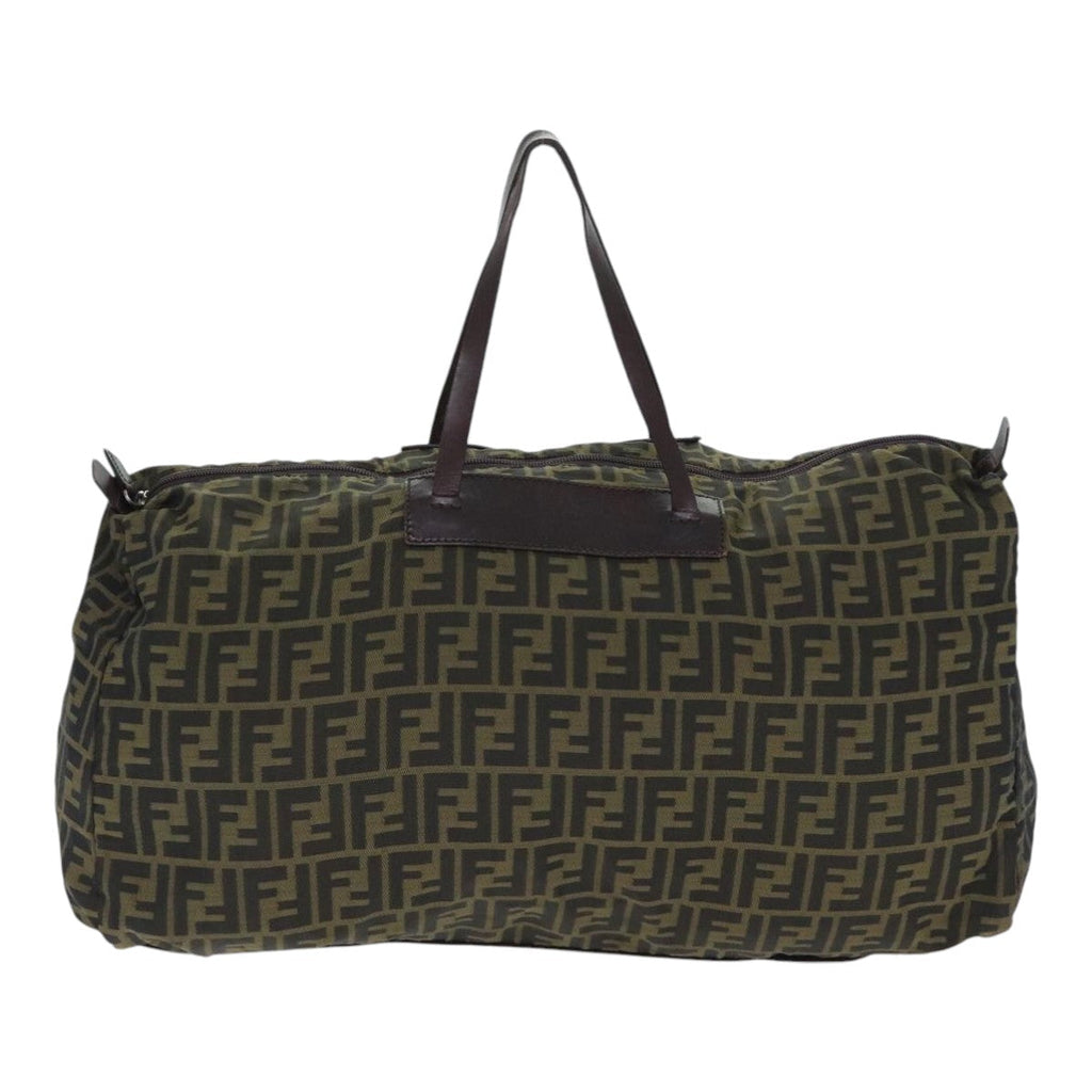 FENDI Zucca Canvas Boston Bag Brownki4919