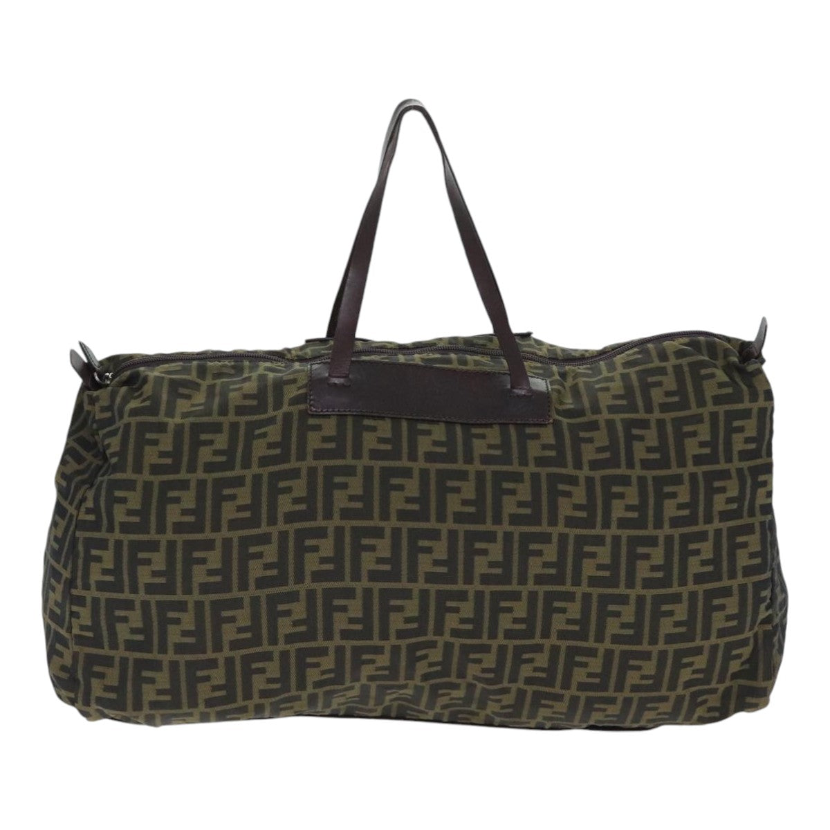 FENDI Zucca Canvas Boston Bag Brownki4919