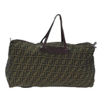 FENDI Zucca Canvas Boston Bag Brownki4919