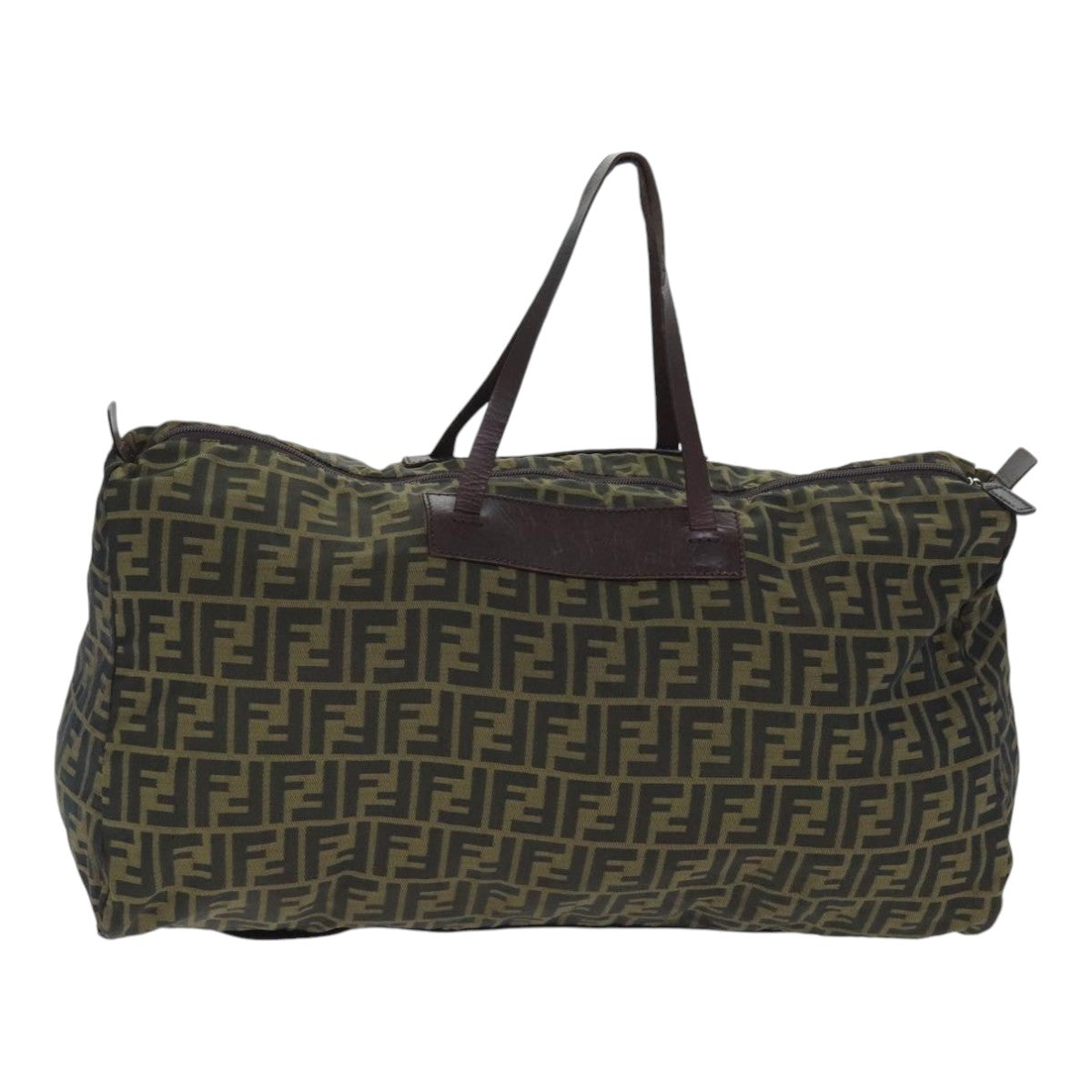 FENDI Zucca Canvas Boston Bag Brownki4919