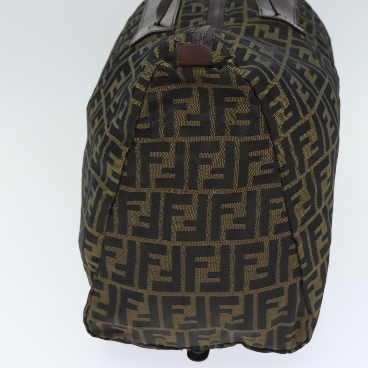 FENDI Zucca Canvas Boston Bag Brownki4919