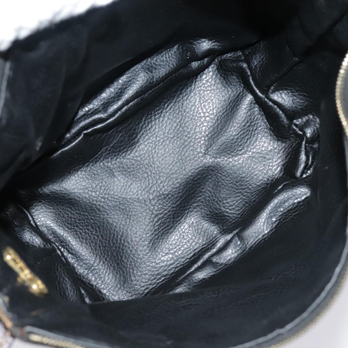 FENDI Zucca Canvas Pouch Brown Black goldki4972