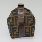 FENDI Zucca Canvas Pouch Brown Black goldki4972