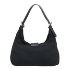 FENDI Mamma Baguette Shoulder Bag Nylon Black Silverki5124