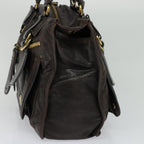 Chloe Bay Hand Bag Leather Brown ki5335