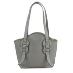 Chloe Darryl Tote Bag Leather Gray Gold ki5336