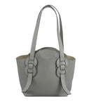 Chloe Darryl Tote Bag Leather Gray Gold ki5336