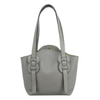 Chloe Darryl Tote Bag Leather Gray Gold ki5336