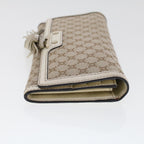 CELINE Macadam Canvas Long Wallet Leather Beige  kk176