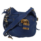 Chloe Paddington Shoulder Bag Leather Blue kk230