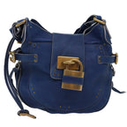 Chloe Paddington Shoulder Bag Leather Blue kk230