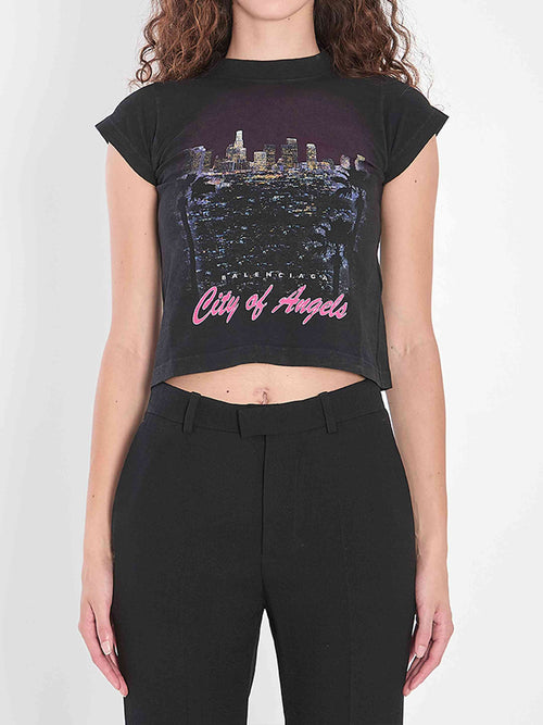 Balenciaga Women Shrunk City Of Angels T-Shirt