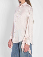 Balenciaga Women Silk Shirt With Knotted Cuffs