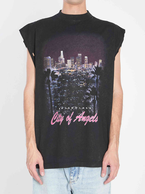 Balenciaga Men City Of Angtels T-Shirt