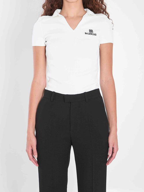 Balenciaga Women T-Shirt With V-Neckline