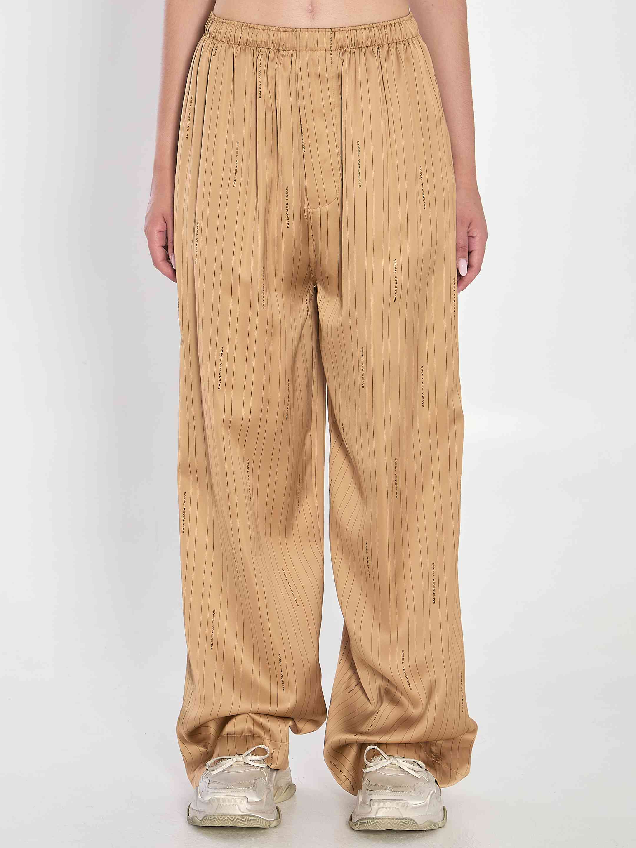 Balenciaga Women Satin Trousers