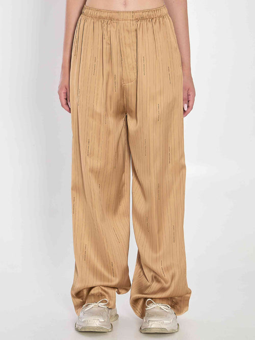 Balenciaga Women Satin Trousers