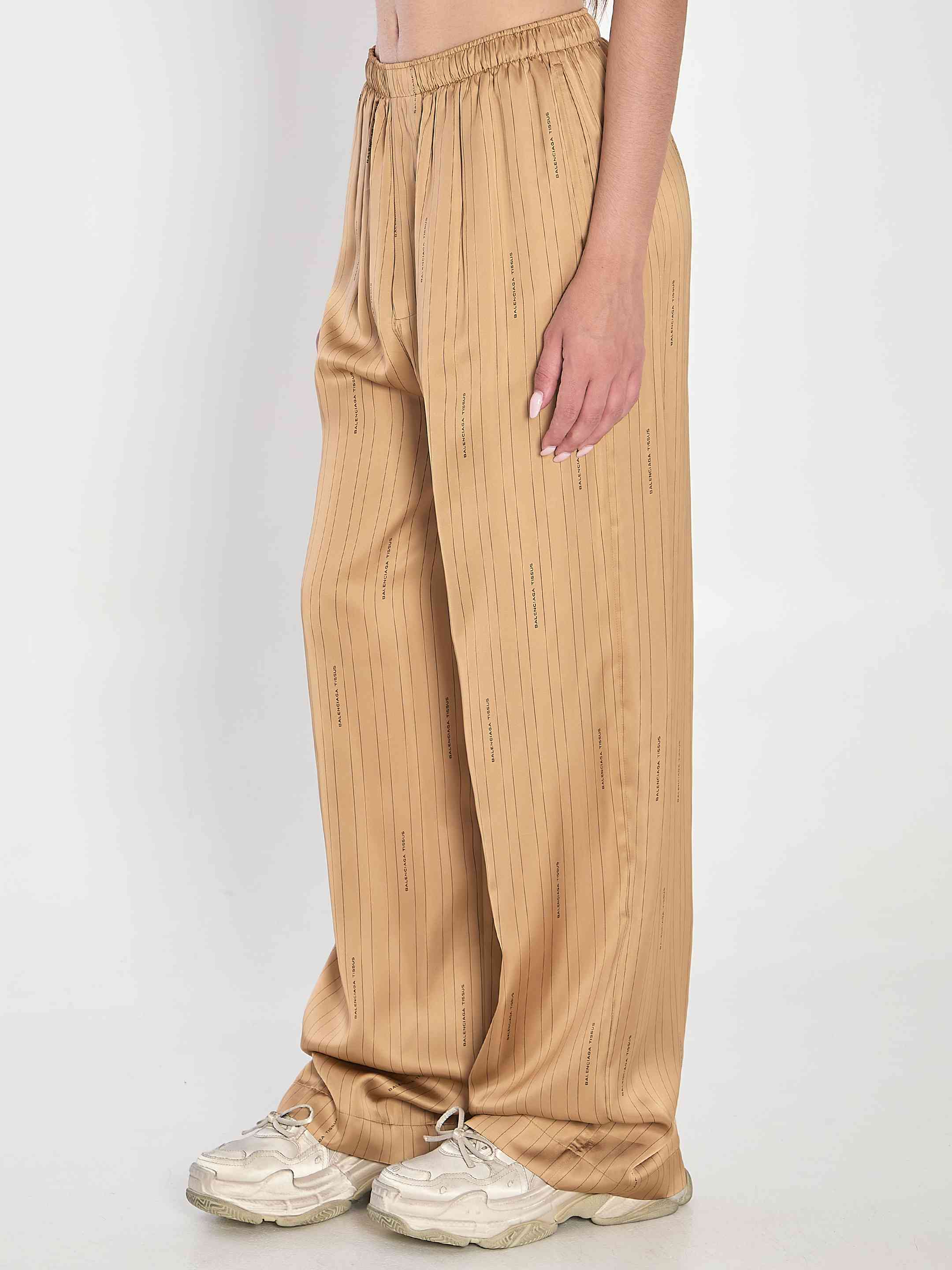 Balenciaga Women Satin Trousers