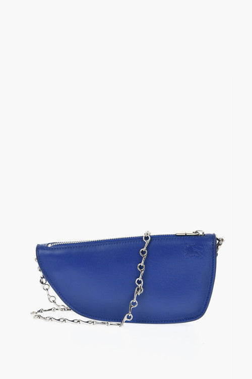 Burberry Leather MICRO SHIELD SLING Bag with Chain Shoulder Strap