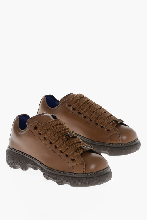 Burberry Leather Ranger Sneakers with Laces