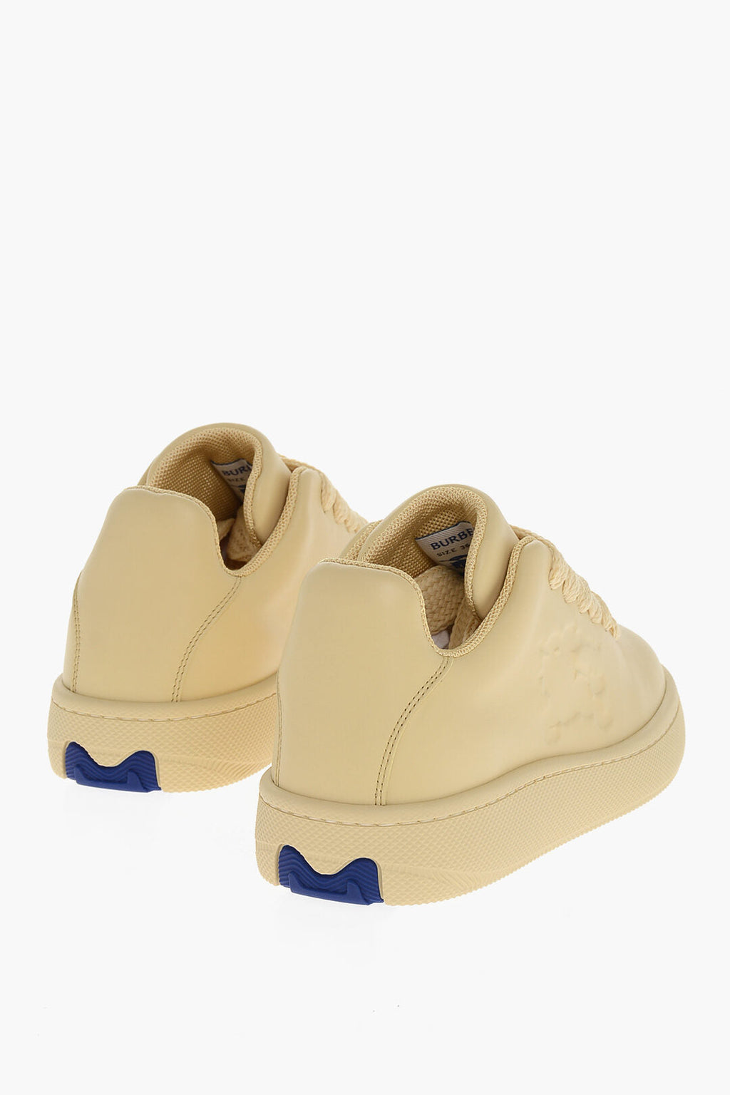 Burberry Leather Sneakers with Maxi Laces and Logoed Sole
