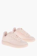 Burberry Leather Sneakers with Maxi Laces and Logoed Sole