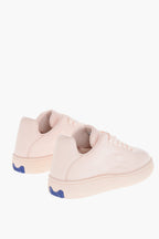 Burberry Leather Sneakers with Maxi Laces and Logoed Sole