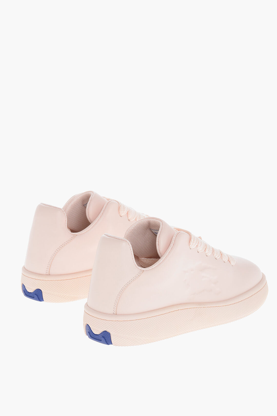Burberry Leather Sneakers with Maxi Laces and Logoed Sole