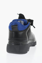 Burberry Leather Solid Color Hiking Booties
