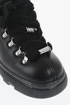 Burberry Leather Solid Color Hiking Booties