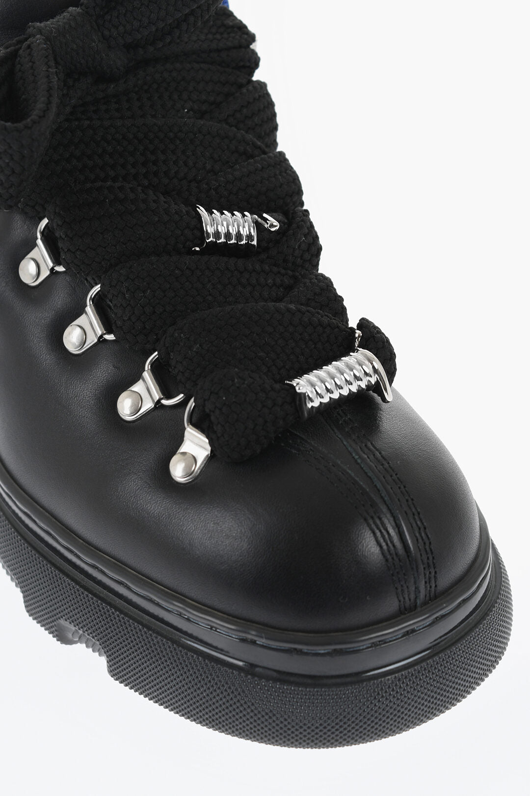 Burberry Leather Solid Color Hiking Booties