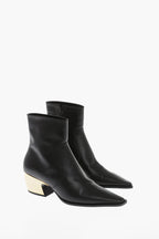 Bottega Veneta Leather TOKYO Western Booties with Metal Heel 5cm