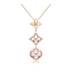 Louis Vuitton COLOR BLOSSOM LARIAT NECKLACE PINK GOLD WHITE MOTHER PEARL AND DIAMOND