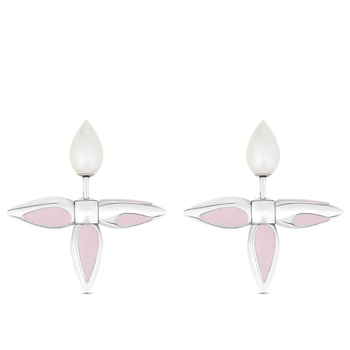 Louis Vuitton LOUISETTE EARRINGS PINK MOP SILVER EARRINGS