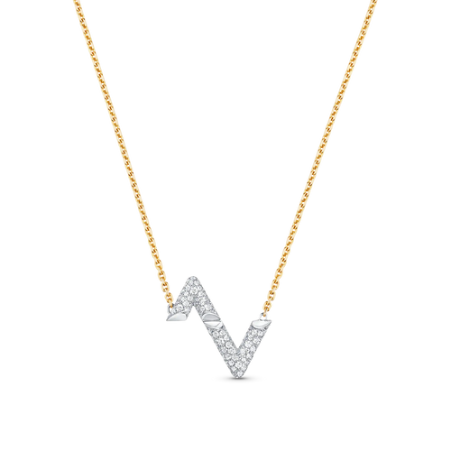Louis Vuitton VOLT SILVER DIAMOND PEDANT NECKLACE
