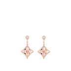 Louis Vuitton DOUBLE STAR PINK GOLD MOP DROP EARRINGS