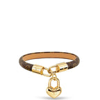 Louis Vuitton CRAZY LOCK LEATHER GOLD BRACELET