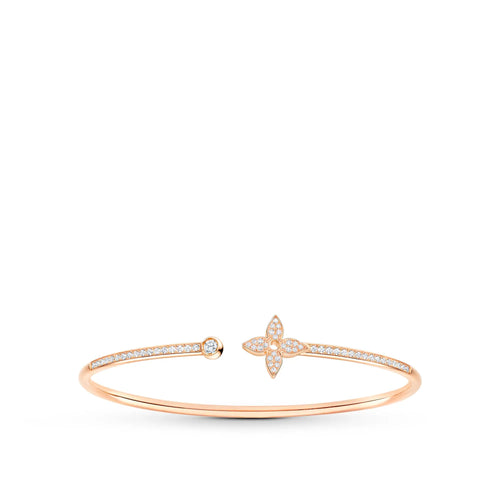 Louis Vuitton IDYLLE PINK GOLD OPEN BRACELET DIAMOND PAVED