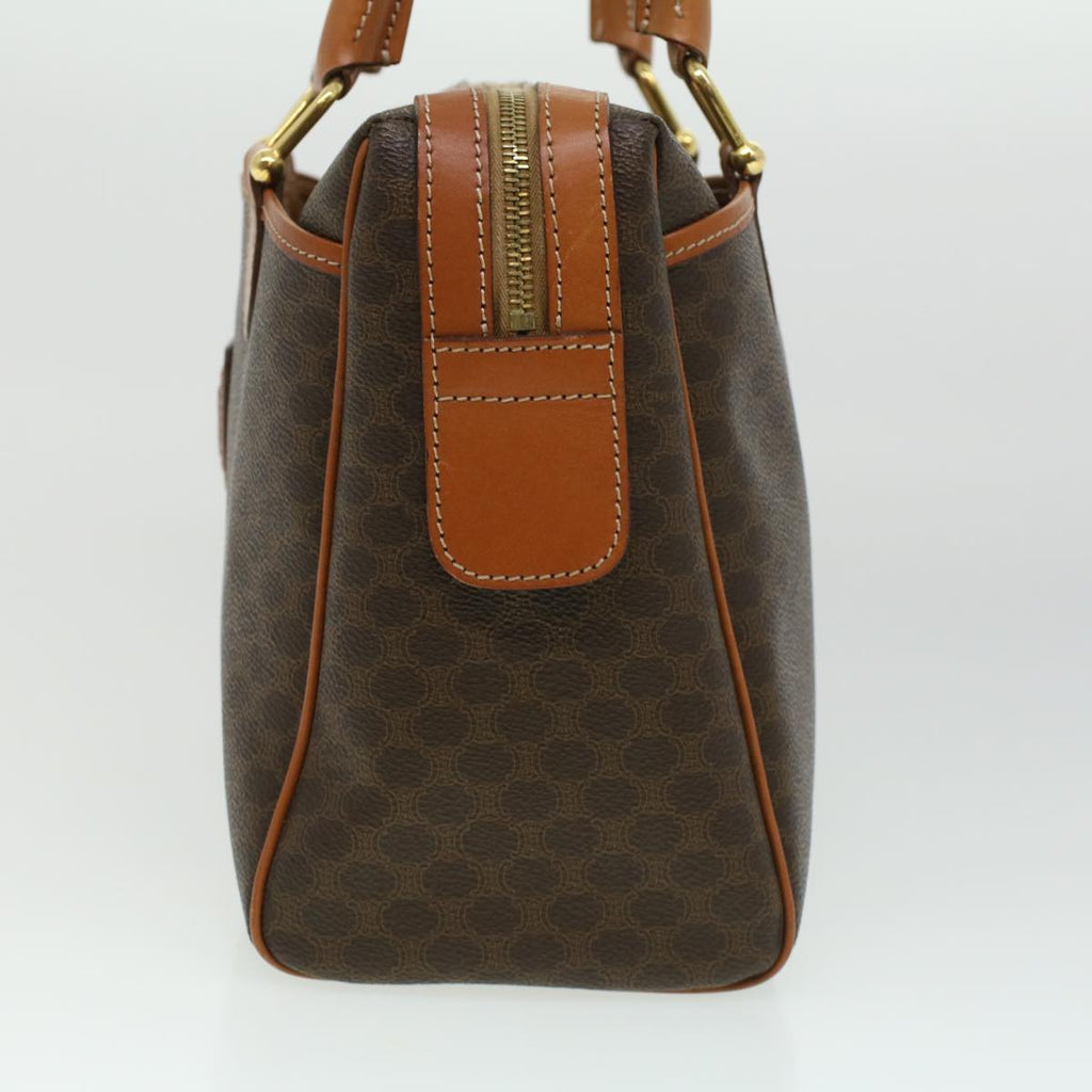 CELINE Macadam Canvas Hand Bag PVC Leather Brown  lt678